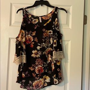Floral open shoulder